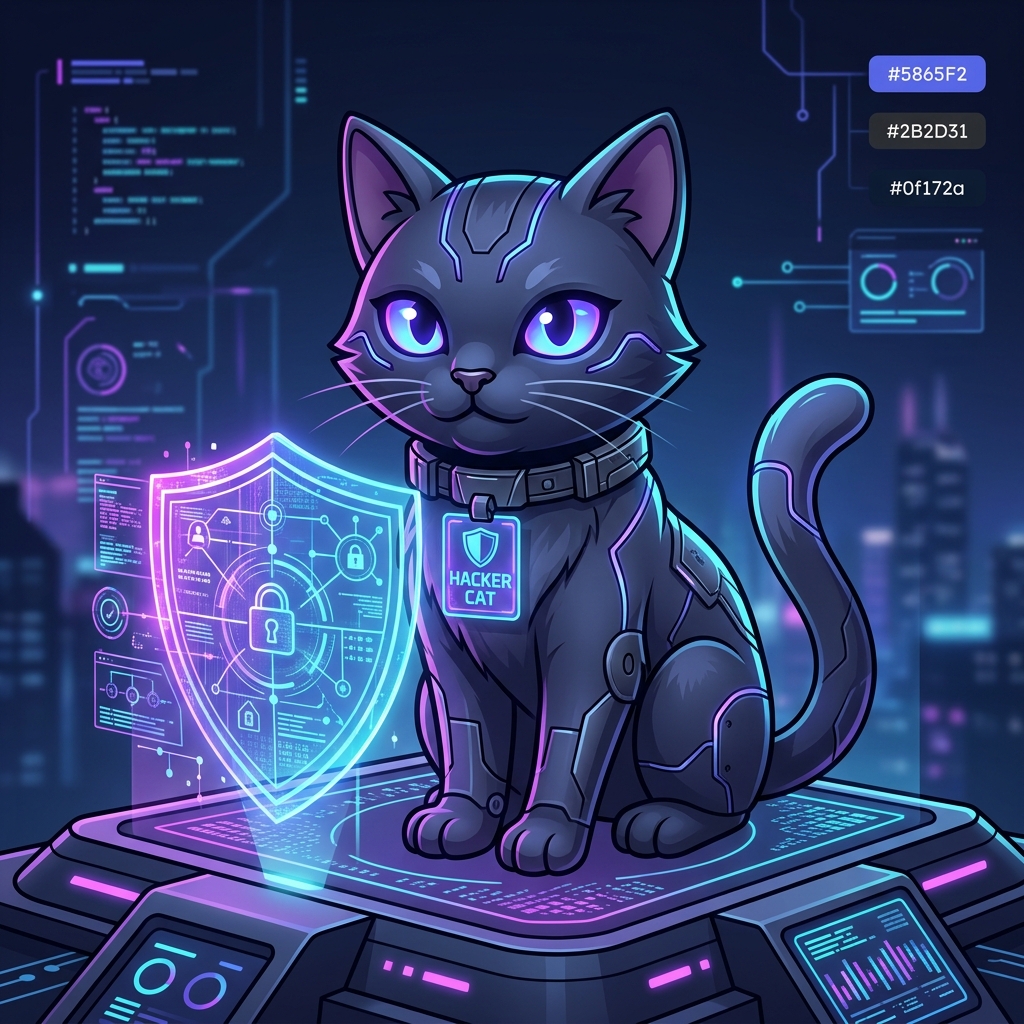 HaYTooL Cyber Cat Guardian - Siber Güvenlik Duvarı Kedi Maskotu